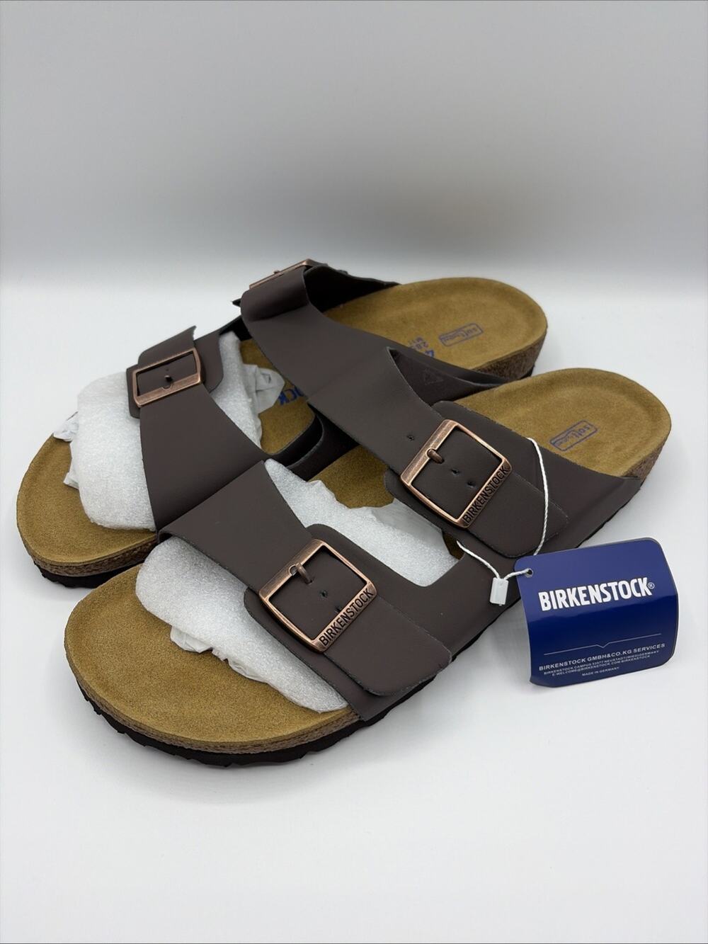 Birkenstock Arizona Matte Coffee Nubuck Soft Footbed Sandal US M11 W13 EU44 NWOB